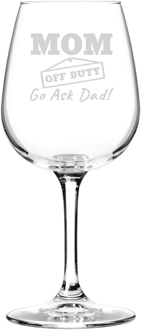 mom off duty wine glass