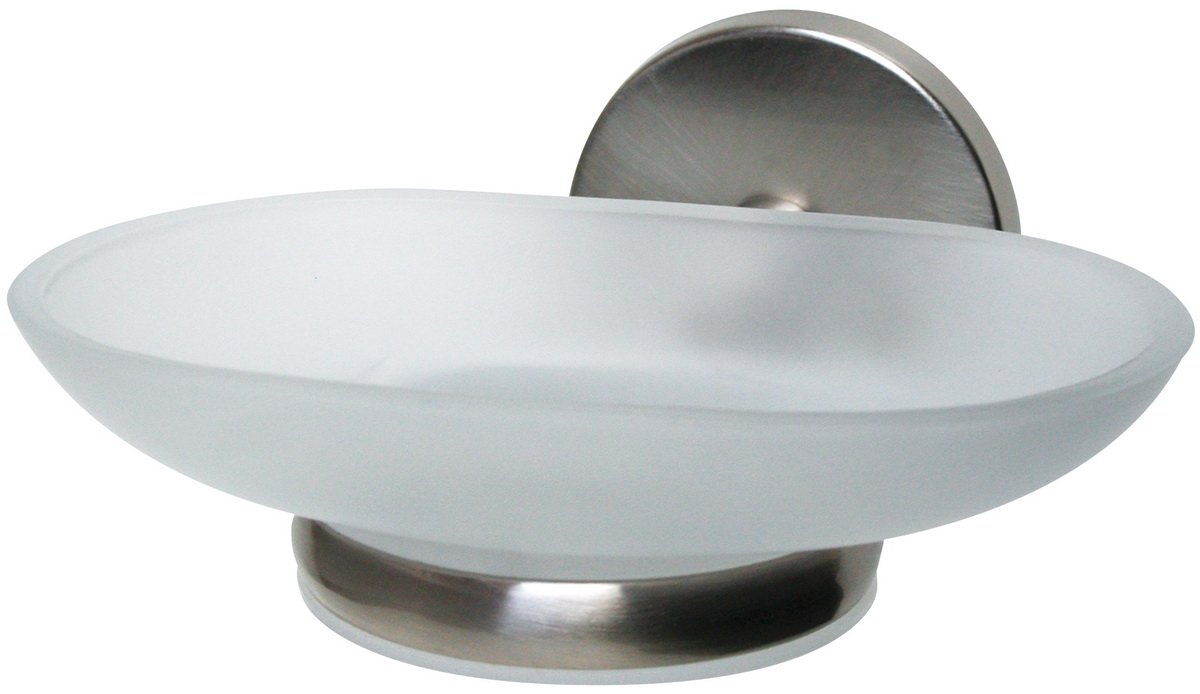 Fackelmann 86958 Storage Tray with Glass Approx 13 x 6 x 12 cm Brushed Stainless Steel Finish