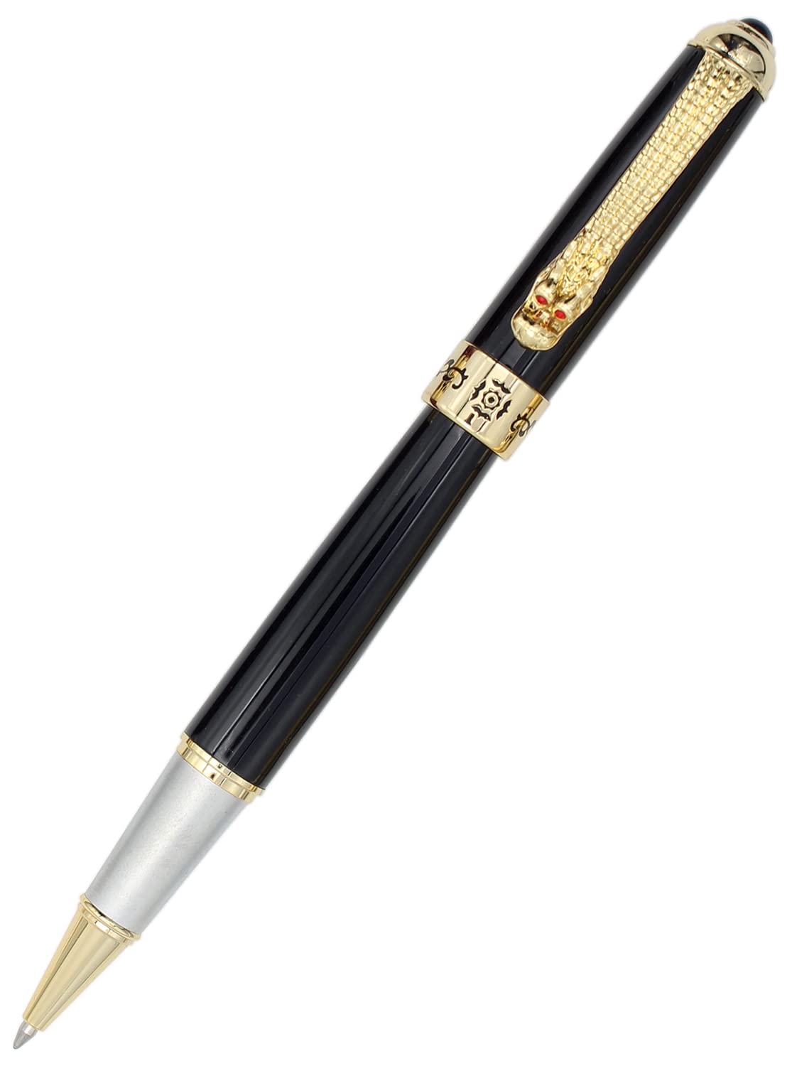 Gullor Advanced Jinhao 1000 Executive Roller Ball Pen Black & Golden Dragon Clip pen