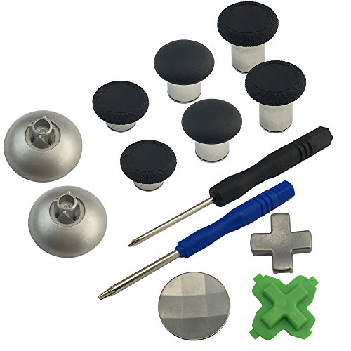 11 in 1 Controller Replacement Parts Compatible with Xbox One Controller Black | Thumb sticks Analogue Joysticks D-PadT8H Cross ScrewdriversAccessories Kit by EVORETRO - Thumbnail 7