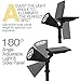 Solar Lights, Lemontec 2-in-1 Adjustable 4 LED Wall and Landscape Light; Spotlight Bright-and-Dark Sensing Auto On/Off Security Lighting; Ideal for Patio, Yard, Garden, Driveway, and Pool 2 Pack