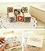 Youkwer 12 Pcs Mini Cute Wooden Rubber Stamps DIY Diary Scrapbook Stamps Set with Wooden Box （Brass Buckle，Heart）
