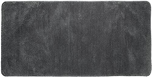 Sealskin Angora Bath Mat, Polyester, Grey, 70 x 2 x 140 cm