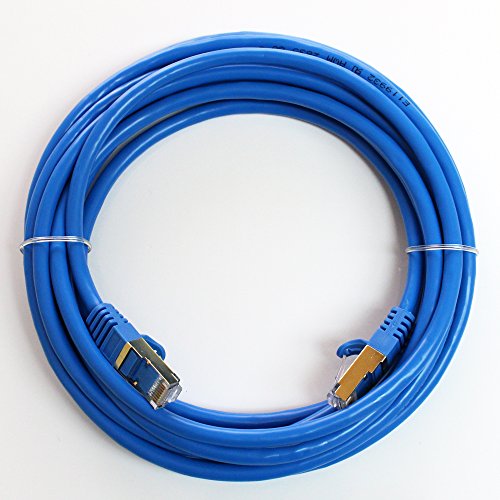 Tera Grand - Premium CAT7 Double Shielded 10 Gigabit 600MHz Ethernet Patch Cable for Modem Router LAN Network - Built with Gold Plated & Shielded RJ45 Connectors, 14 Feet Blue - Thumbnail 7
