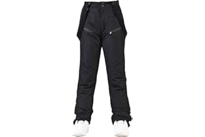 RIUIYELE Women's Detachable Ski Bib Pants Outdoor Windproof Waterproof Snow Pants Insulated Warm Pants
