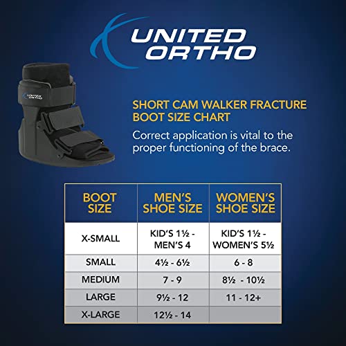 United Ortho Short Cam Walker Fracture Boot, Medium, Black,USA14015 Pricepulse