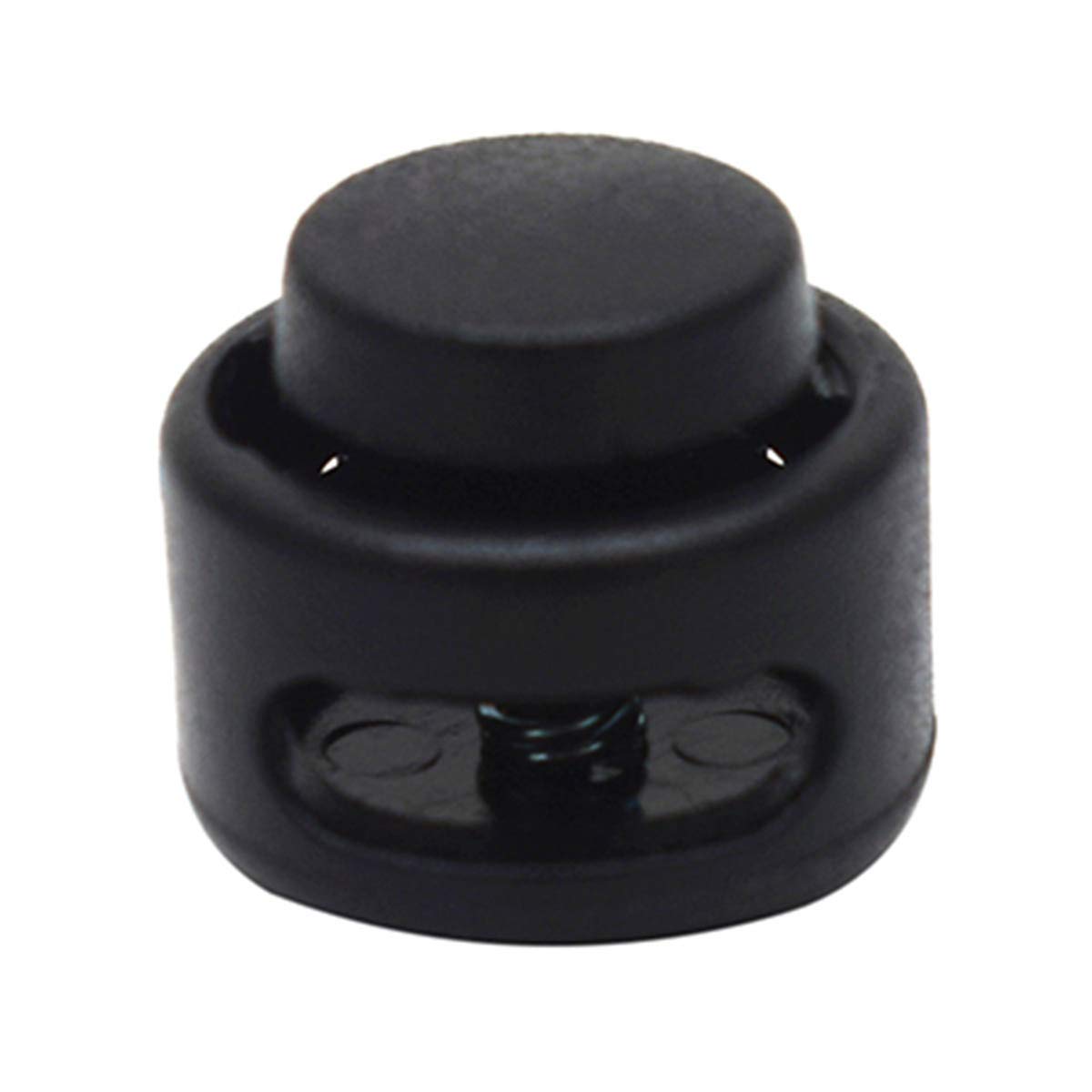 Cord Lock Toggles Black Plastic Stopper Mini Size 11.5mm x 13mm for Drawstrings Pack of 25