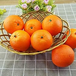 HAKSEN 12 PCS Artificial Simulation Oranges Fake