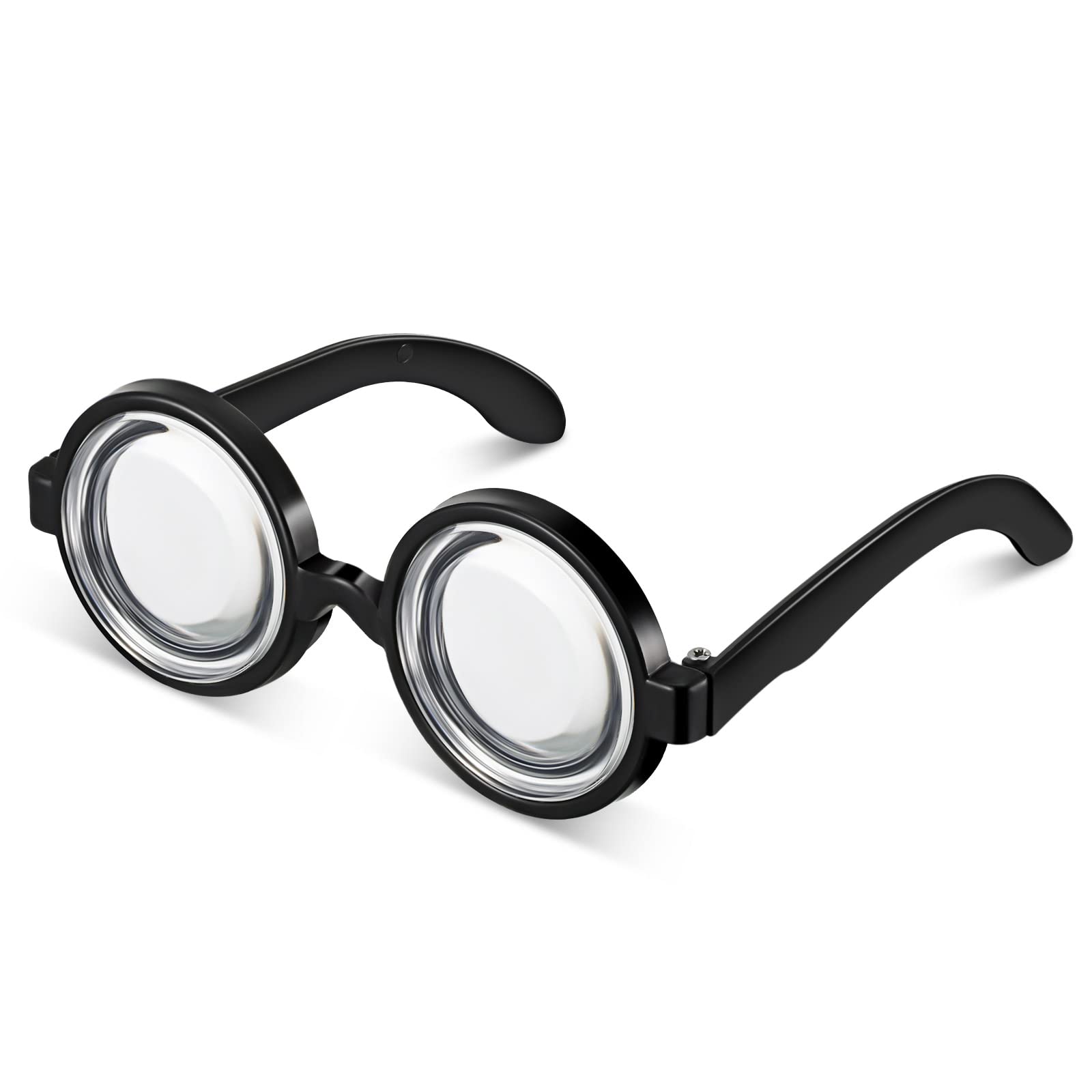 BBTO Nerd Glasses with Clear Lenses Retro Wizard Thick Funny Glasses Fancy Dress Costume Eyewear for Adults(Classic Round) — image 1