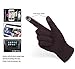 knolee Women's Screen Gloves Warm Lined Thick Touch Warmer Winter Gloves,Coffee