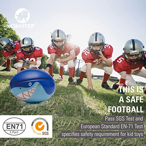 Chastep Toy Balls for Toddlers, 6 inch Training Football Indoor & Outside Play Bounce Foam, Laughing Shark - Thumbnail 4