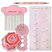 JUYA Paper Quilling Kit with Pink Tools 960 Strips Board Mould Crimper Coach Comb (Paper Width 5mm)