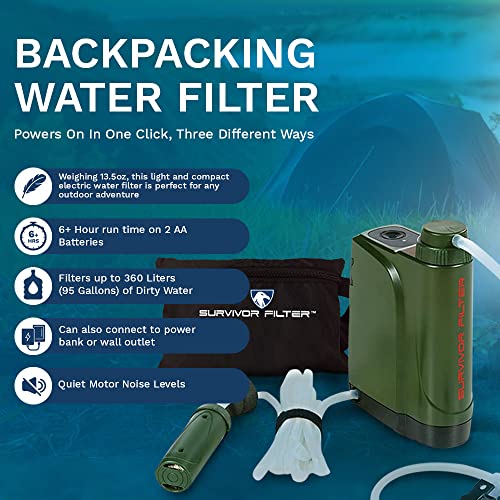 Survivor Filter Pro X Electric Water Purifier Survival Filter 99.999