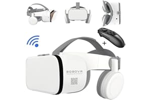 TICCOONUTS Virtual Reality VR Headset, Phone VR Glasses for 3D Video Game Play for Adults & Kids, VR Goggles w/Bluetooth Headphones Compatible with iPhone 17 16 15 14 13 12 Pro Samsung Galaxy S24 S23 S22