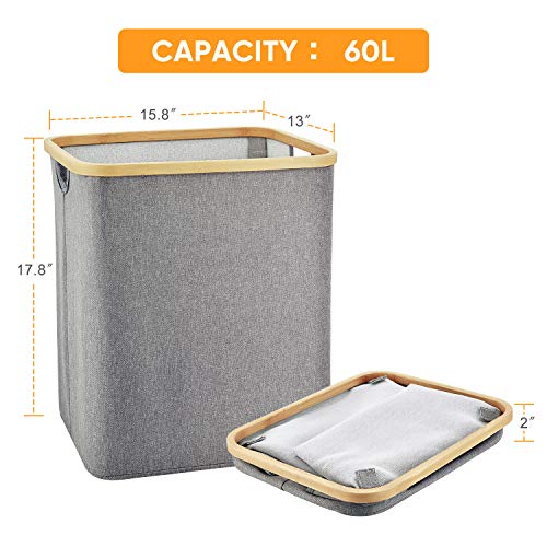 ZESTILK Laundry Basket with Dual Built in Handles, Collapsible Linen Laundry Hamper for Bathroom, Be - //medicalbooks.filipinodoctors.org