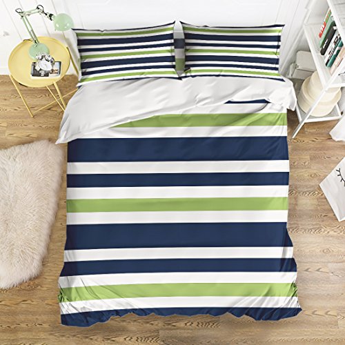 Compare Price blue and green striped quilt on