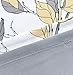 DriftAway Ryan Sketch Flower Floral Branch Leaves Lined Thermal Insulated Window Curtain Valance Rod Pocket 52 Inch by 18 Inch Plus 2 Inch Header Yellow Gray