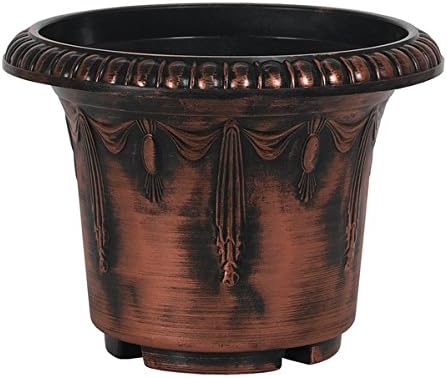 Hills Imports Recycled Composite Planter, 13 by 10-Inch, Copper Wash