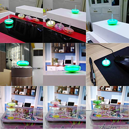 WEY&FLY Permanent gyro Spinning Tops with Colorful Glow with LED Light (1 Set(4 Color))
