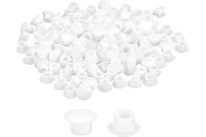 uxcell 150Pcs Screw Hole Plugs, 8mm(5/16") Dia Plastic Round Button Plugs Snap in Locking Hole Covers Flush Type Caps for Fur