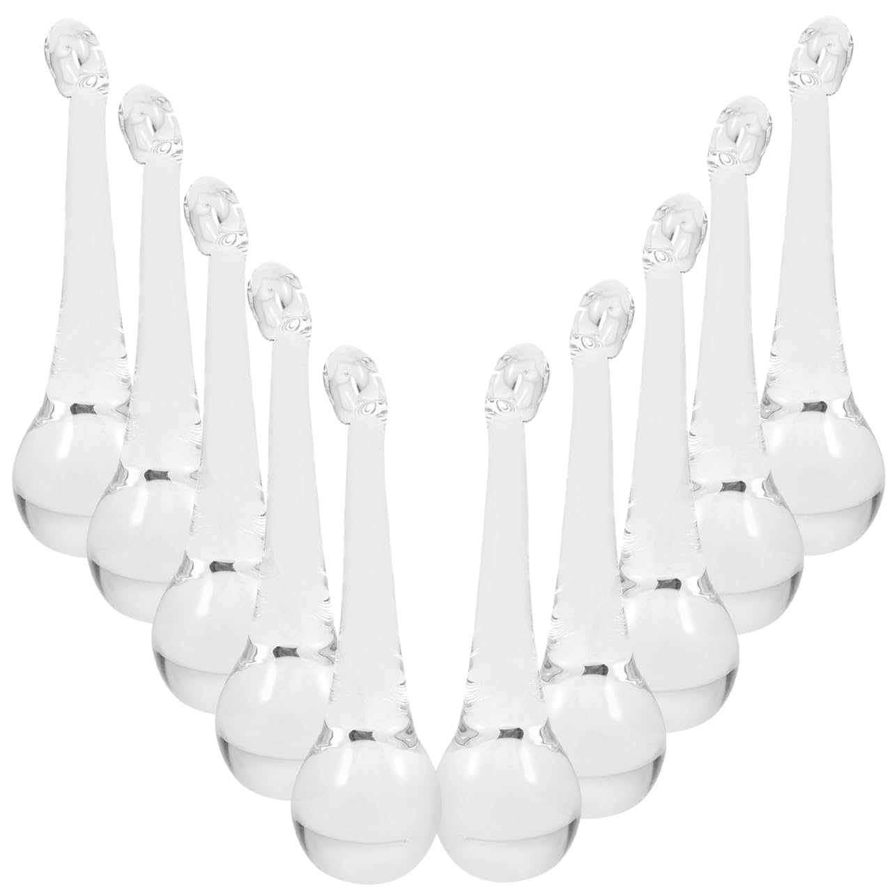 Sosoport 10PCS Chandelier Crystal Pendant Light Shades Ceiling Hanging Prism Crystals Ornament for Living Room Kitchen Hallway