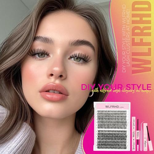 Cluster Lashes Kit Eyelash Clusters 30D 40D DIY Lash Clusters Kit Individual Lashes extension Kits 280PCS Natural Eyelash Extension Kits with Bond and Seal, Eyelashes Remover and Tweezer(Mix9-16mm)
