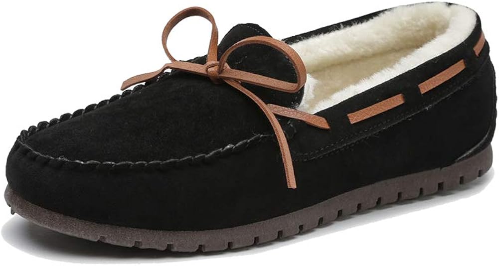 women's fuzzy moccasins