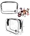 JE (Black/White Polka Dot) Makeup Brush Cosmetic Travel Organizer Bag W/Clear PVC Bag (4 PCS SET: XSM, SM, MED, LG)