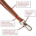 Nanafast Genuine Leather Gold Buckle Wrist Strap Replacement Hands-free Wristlet for Wallets/Keychain/Clutch (Brown)