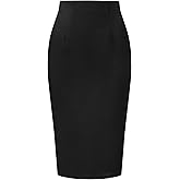 Allegra K Wear to Work Pencil Skirts for Women's Business Knee Length High Waist Bodycon Suit Skirt