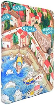 TaylorHe KEKEZI Collection Beautiful Seaside Map 6" eReader Covers Folio Case with Patterns and passport slot for Kindle Paperwhite Kindle 4 Kindle Touch