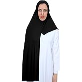 PeacePray Instant Jersey Hijab Scarf for Women, Pre-sewn Non-See Through Cotton Hijabs Muslim Head Scarfs