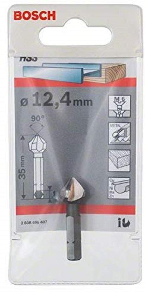Countersink bit 12,4 mm, M 6, 35 mm, 1/4"
