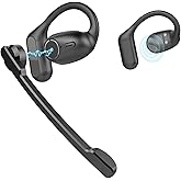 Msgannc Open-Ear Business Bluetooth Headset : Features a Detachable Microphone and a Multi-Microphone Design for Ultra-Clear Calls. Bluetooth 6.0, Suitable Office use,Driving,Meetings