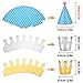 Maxdot 22 Pieces Party DIY Cone Hats Polka Dots Birthday Paper Cone Hats and Crown Hats with Lovely Pom Poms for Party Supply