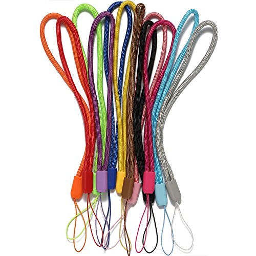AMUU 12 Pack Wrist Lanyards Short Colorfull Hand Wrist Lightweight