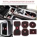 RaxTDM Door Mats Gate Slot Mat Cup Pads Red 5PCS for Toyota Tacoma 2019 2018 2017 2016