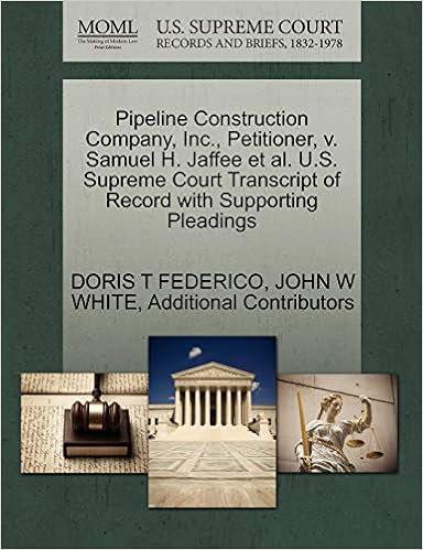 Pipeline Construction Company, Inc., Petitioner, V. Samuel H. Jaffee et al. U.S. Supreme Court Transcript of Record with Supporting Pleadings