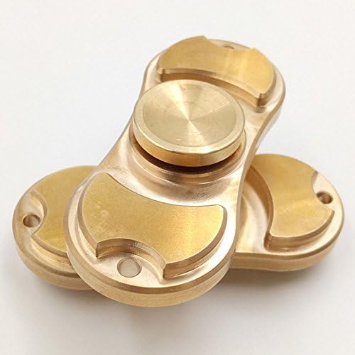 100% Brass - ~4 Min Spin EDC Hand Fidget Spinner Focus Anxiety Stress Toy ADD AHD