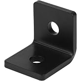 10 PCS 1-1/2" Heavy Duty L Angle Bracket, Black Rafter Clips, 3/16" Thick | Max Load 400lbs