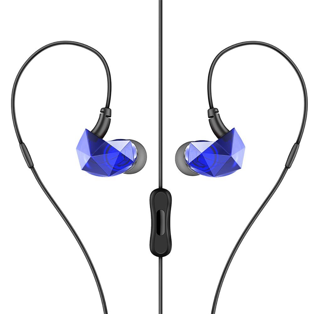 Pevor Wired in-Ear Earbuds Sports Earphones Bass Water Resistant Headphones with Mic Noise Cancelling for Smartphone iPad iPod MP3 HiFi Player