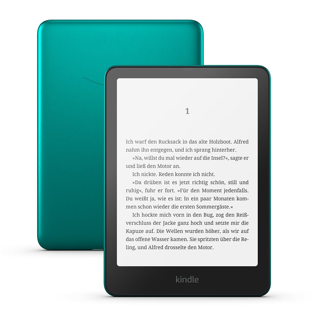 Amazon Kindle Paperwhite Signature Edition (neueste Generation) – Unser schnellster Kindle, mit Frontlicht mit automatischer Anpassung und kabellosem Aufladen – 32 GB – jadegrün metallic