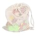 Atopsell Reusable Mesh Produce Bags BCI Cotton Premium Lightweight Washable Durable Bags Set of 10 with 3 Different Sizes for Storage Grocery Shopping 3 Small/4 Medium/3 Large