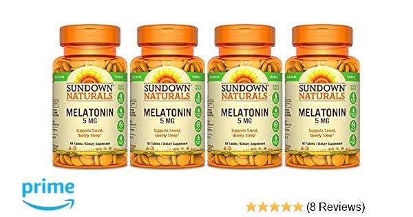 Amazon.com: Sundown Naturals Melatonin Extra Strength 5mg, 360 Tablets (4 X 90 Count Bottles): Health & Personal Care