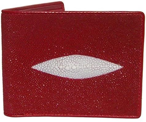 Best Seller thailand:!!!Red Authentic Thailand Stingray Men's Bi-fold Wallet