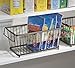 mDesign Household Stackable Metal Wire Storage Organizer Bin Basket with Built-in Handles for Kitchen Cabinets, Pantry, Closets, Bedrooms, Bathrooms - 12.5