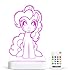 Aloka My Little Pony Pinkie Pie Multi-Color LED StarLight, with Remote Control,  8 inch, Color Changing