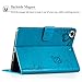 Mini 2 3 Case-LittleMax Smart Embossed Leather Flower Cards Holder Case Stand Cover with Auto Wake / Sleep for Apple iPad Mini 3 / 2 / 1 [Free Stylus Pen]-#1-Blue Butterfly