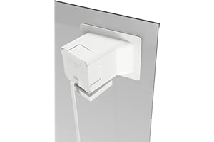 Teccle Angled Window Mount for Wyze Cam v4 Cam V3 , 20 Degrees Tilt ( Up/Down/Left/Right ), Through Window Use Cam v4 v3, Helps You Watch Front Yard and Driveway (White/Pack of 1)