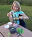 EcoCamp OUTDOOR GEAR Mess Kit (14 Pcs) for Camping w/Cookware Set Plus 2 Utensil Sets, 2 Silicone Cups, Cutting Mat & Dunk Bag Compact, Light & Durable for Military, Backpacking, Hiking|Green